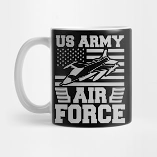 US Flag Airplane Patriotic American Pilot Mug